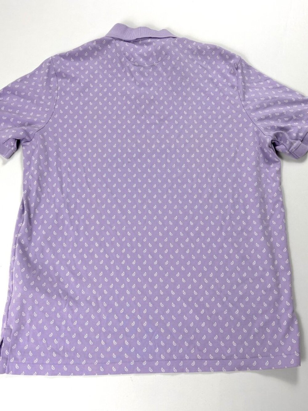 Polo Ralph Lauren Mens Short Sleeve Polo Golf Shirt Lavender Purple Sz L Paisley - Picture 5 of 6